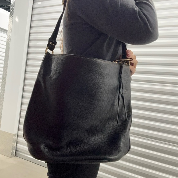 Coach Black and Gold Hobo Bag with Smooth Leather - Picture 7 of 7